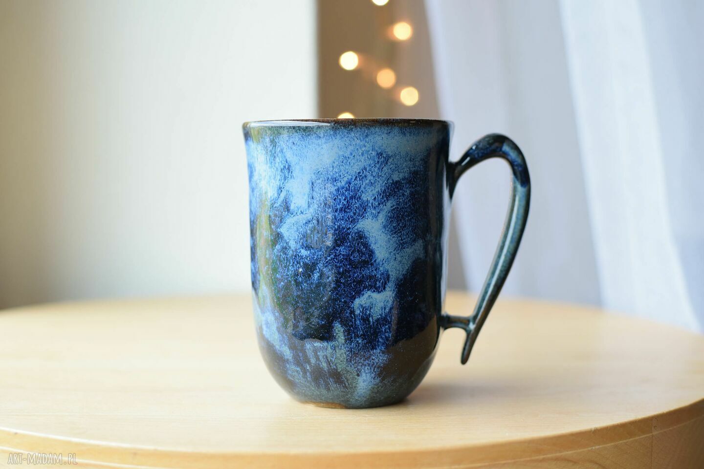 Kubek ceramiczny Głębia 325 ml - morski handmade