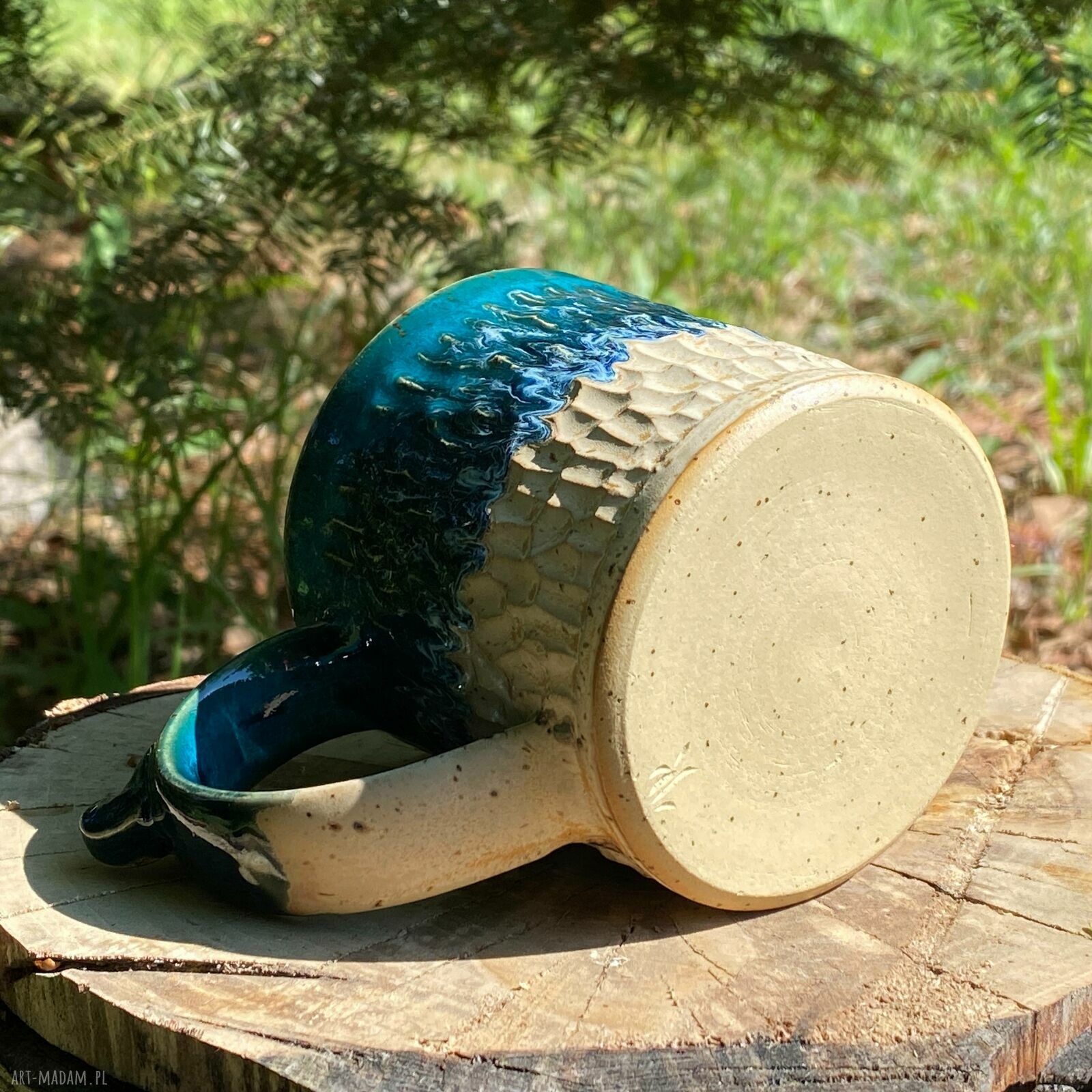 Kubek ceramiczny Laguna 300 ml z podpórką pod kciuk