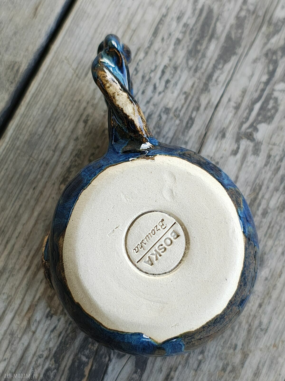Ręcznie robiony kubek ceramiczny z napisem Wdzięczność