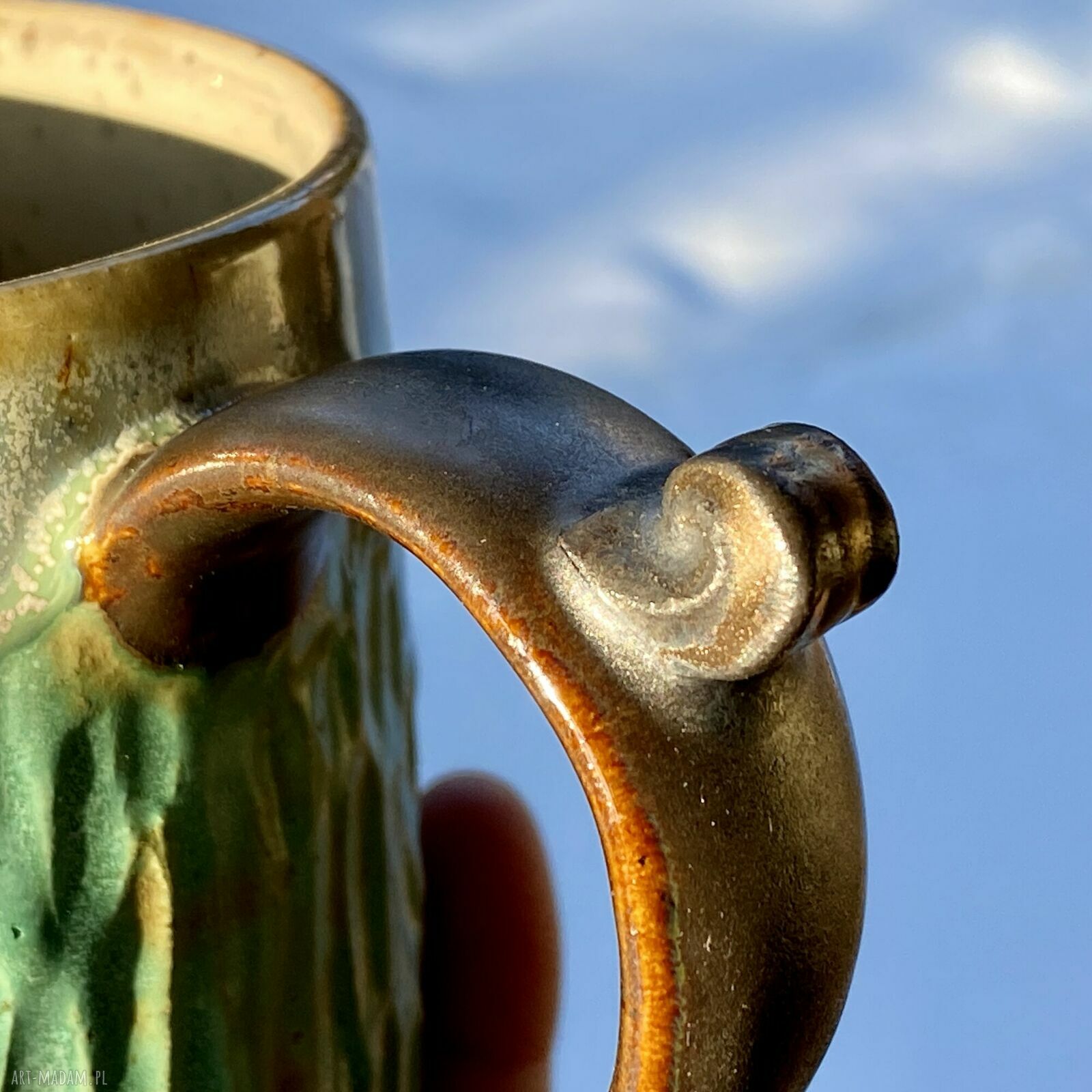 Kubek ceramiczny KORA 400 ml - ręcznie robiony, pakowany na prezent