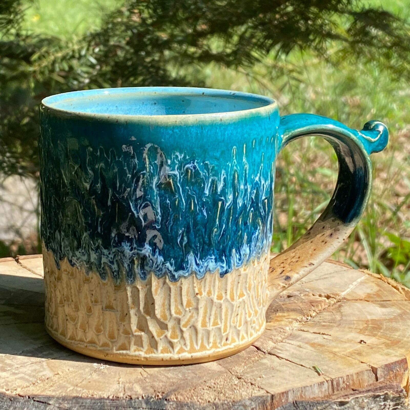 Kubek ceramiczny Laguna 300 ml z podpórką pod kciuk