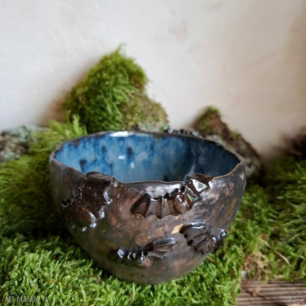 Kubek ceramiczny z nietoperzami i księżycem - Niebo nocą