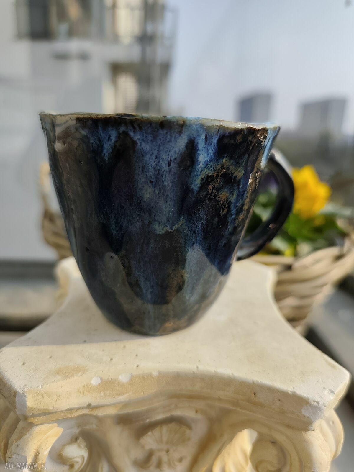 Niebieski kubek ceramiczny 200 ml - prezent dla niej