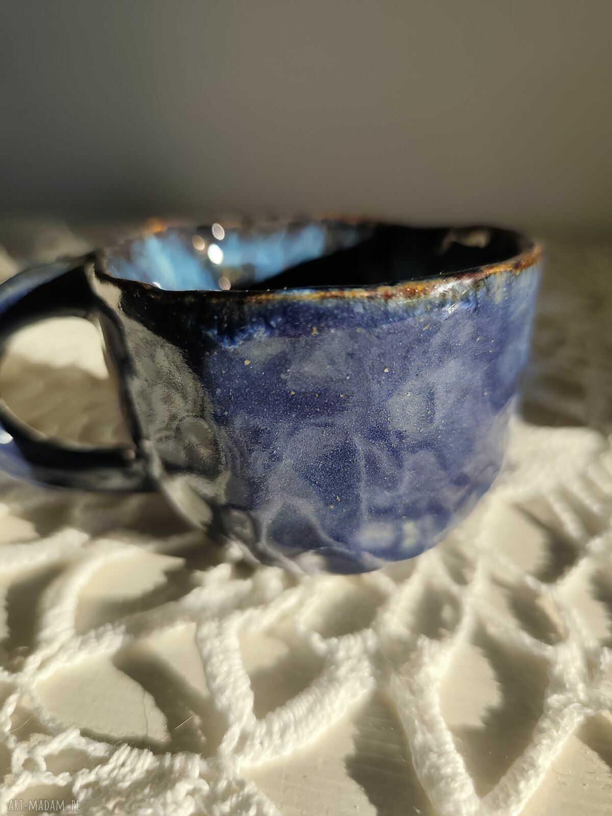 Ręcznie robiony kubek ceramiczny 100 ml do kawy i herbaty