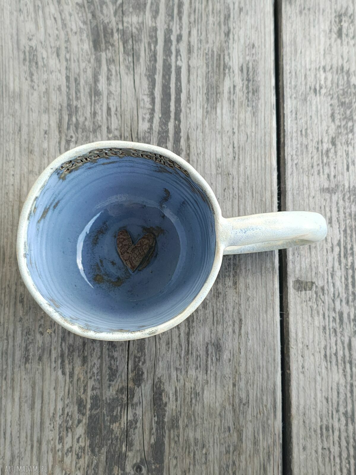 Ręcznie robiony kubek ceramiczny z sentencją 260 ml