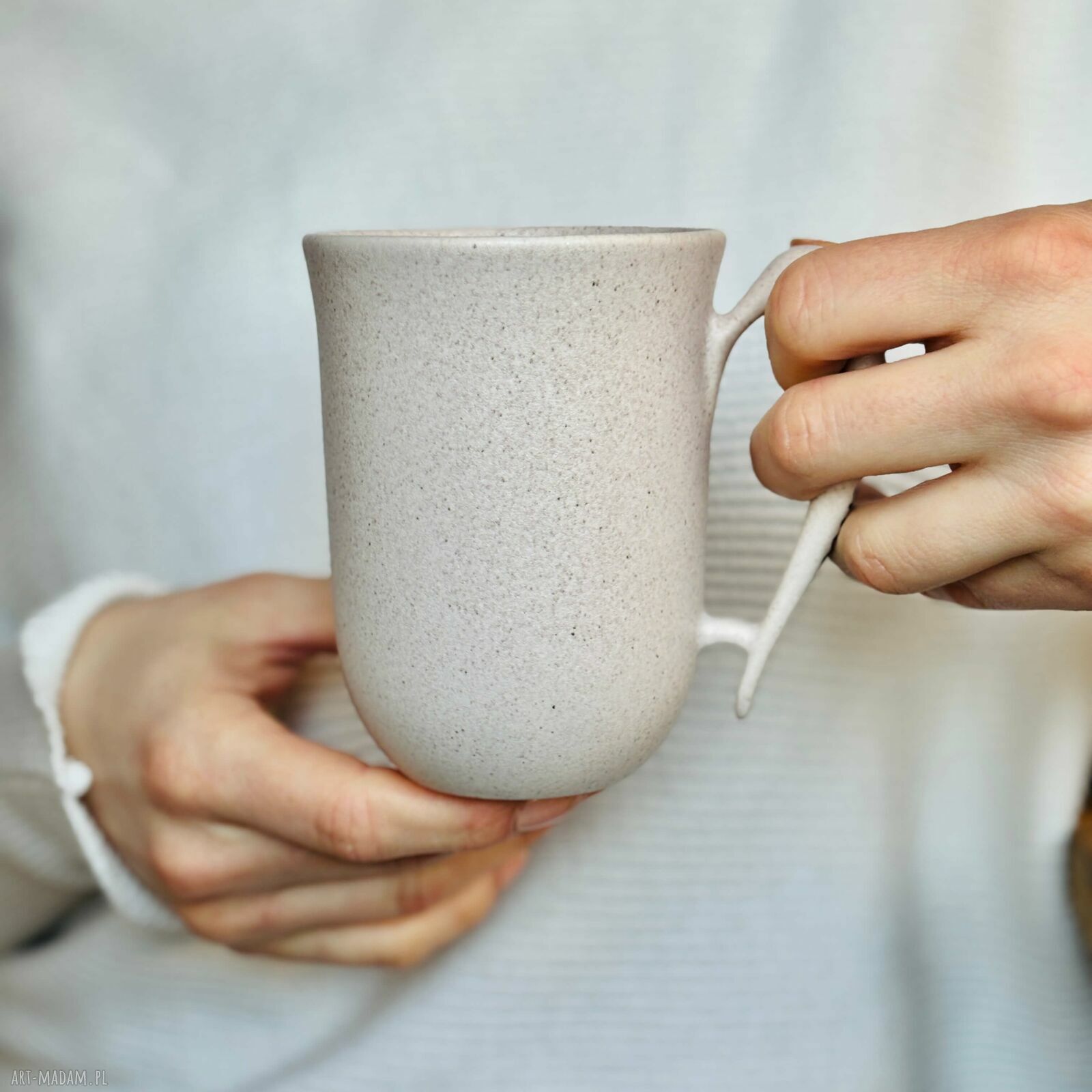 Kubek ceramiczny z sikorką modraszką - ręcznie malowany 300 ml