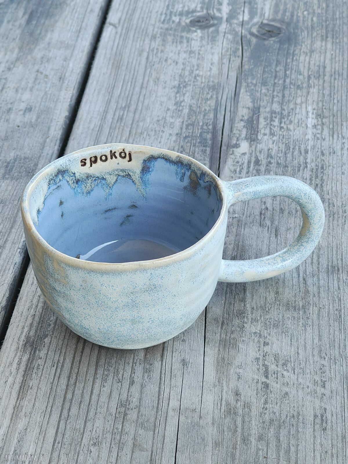 Kubek ceramiczny kawowy 200 ml „Spokój” - ręcznie toczony