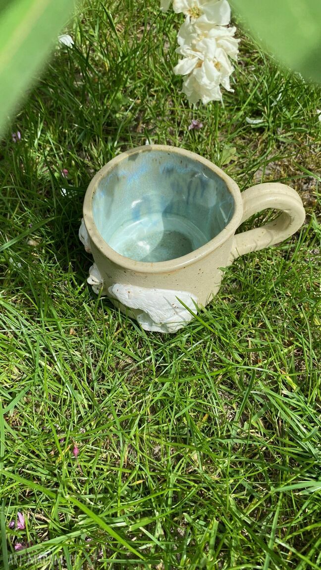Kubek ceramiczny Misiowa rodzinka z białymi misiami - rękodzieło