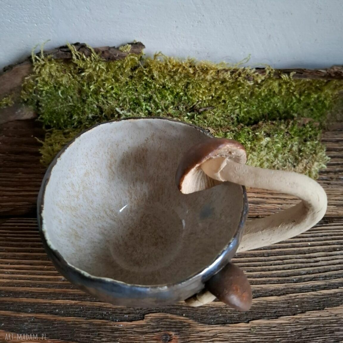 Kubek ceramiczny - Dwa grzyby