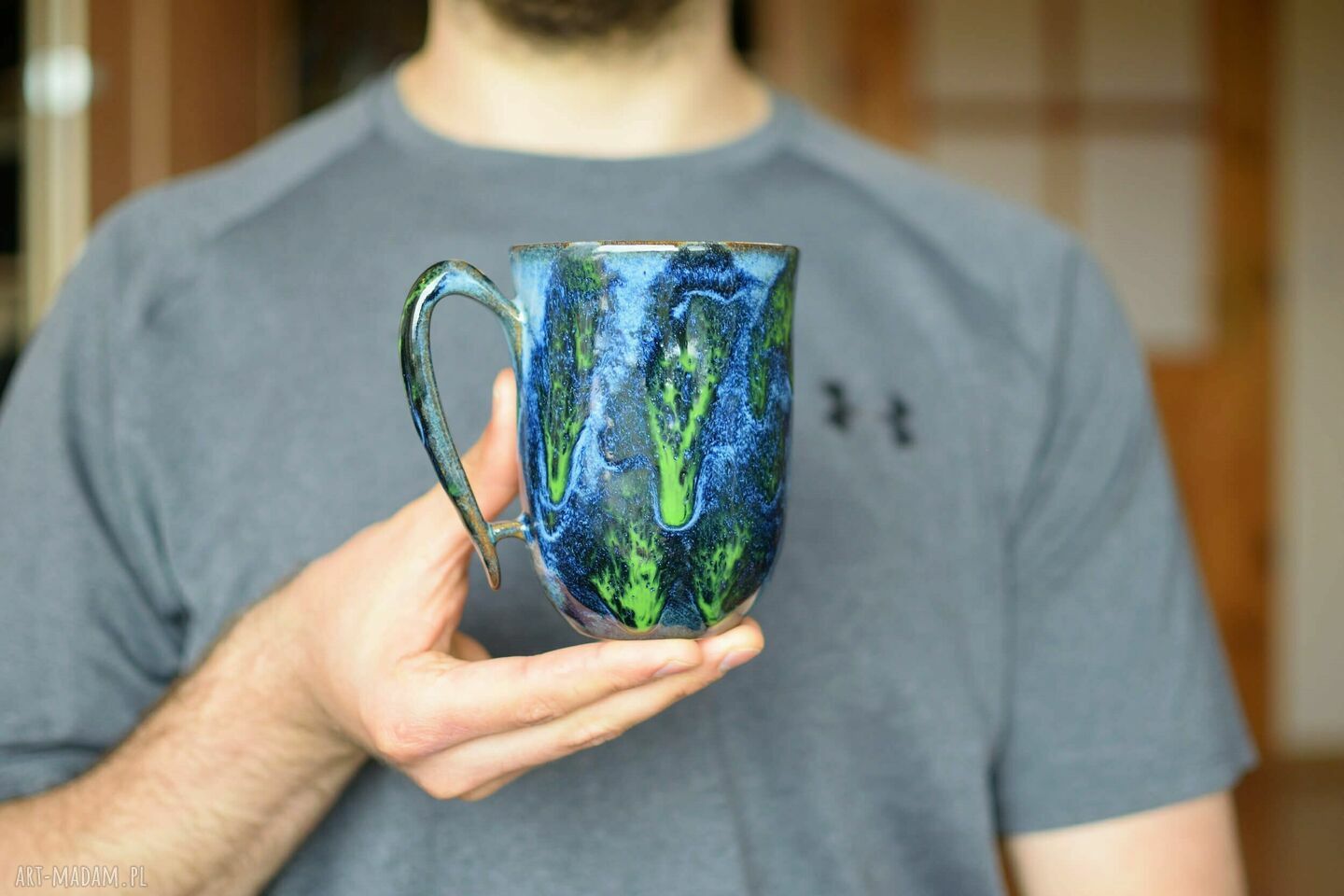 Kubek ceramiczny Zielona Głębia 325 ml