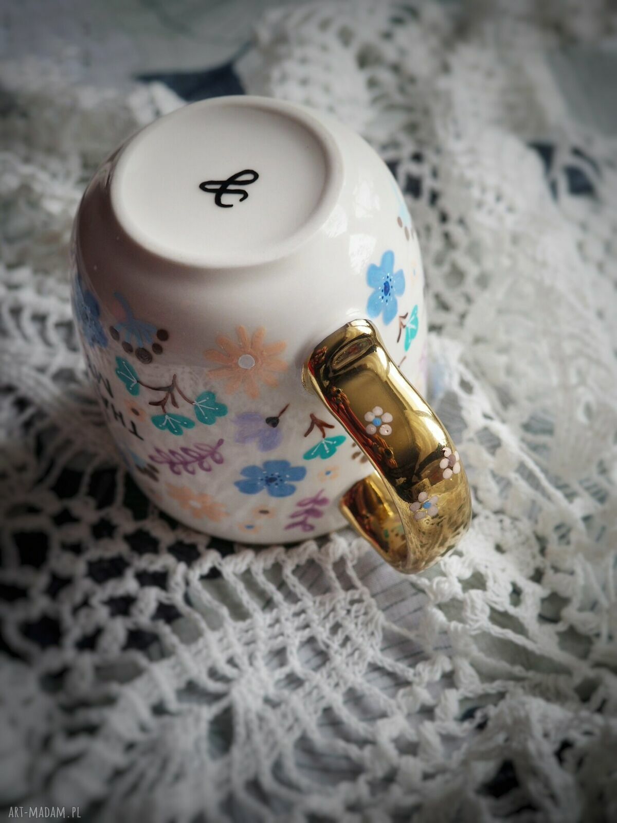 Kubek dla przyjaciela LOVE - ręcznie malowana porcelana 380 ml
