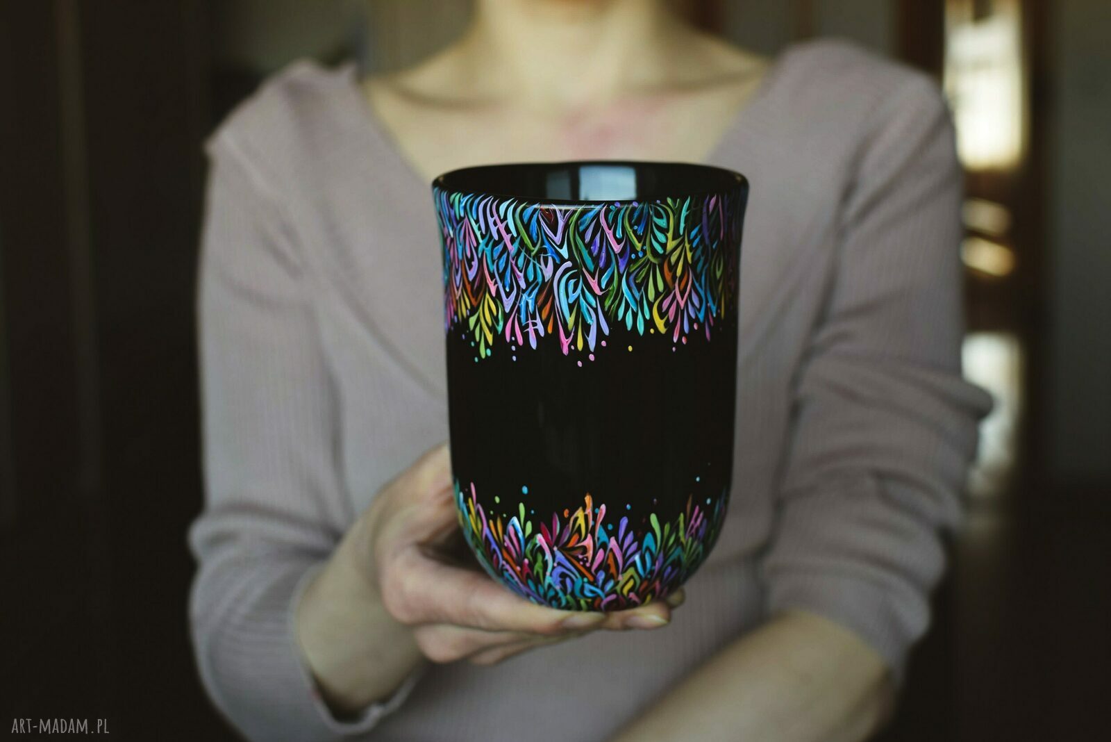 Kubek Duży Ceramiczny Multikolor 500ml