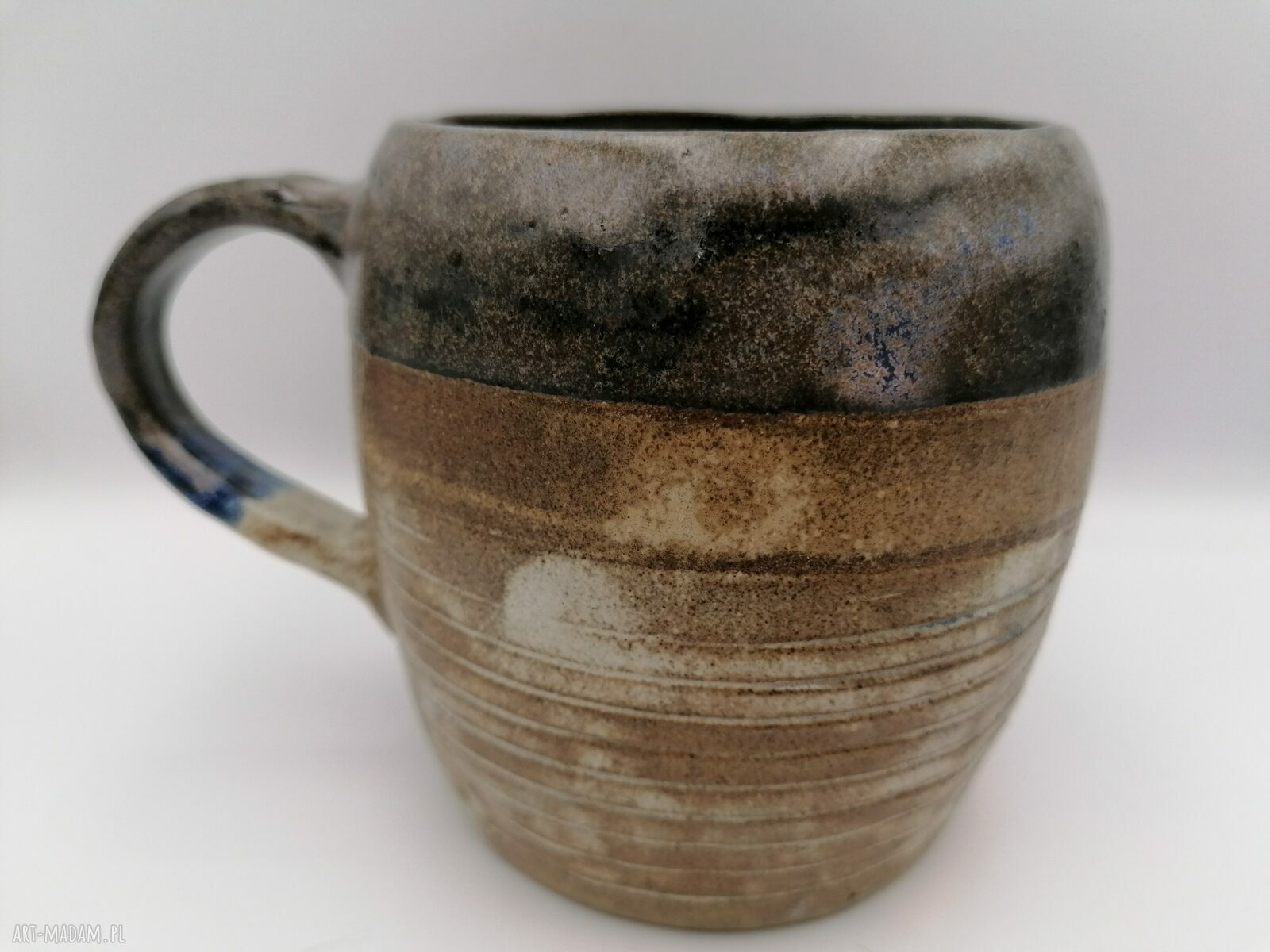 Kubek ceramiczny Etno 1 - ręcznie robiony z gliny szamotowej