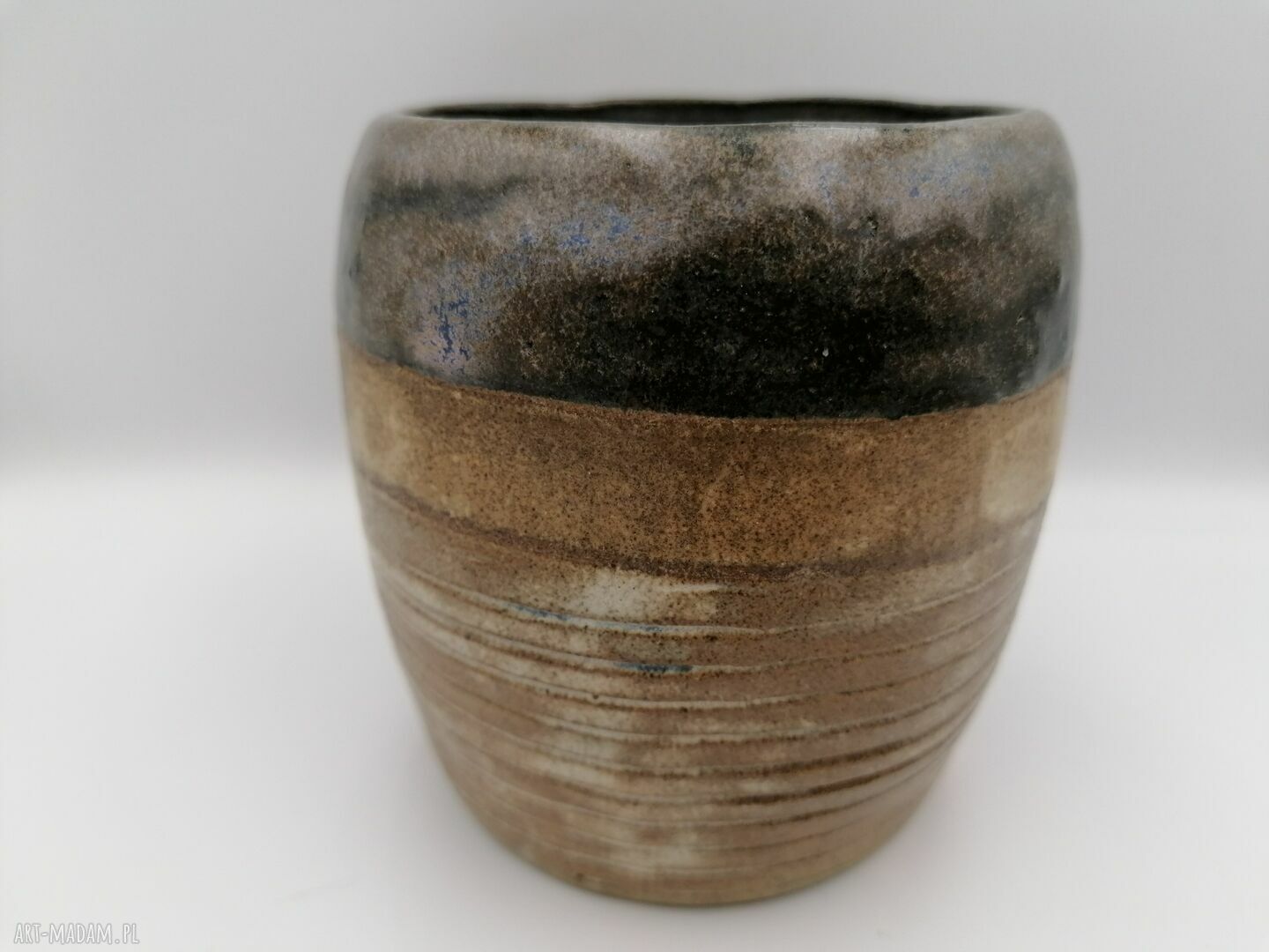 Kubek ceramiczny Etno 1 - ręcznie robiony z gliny szamotowej