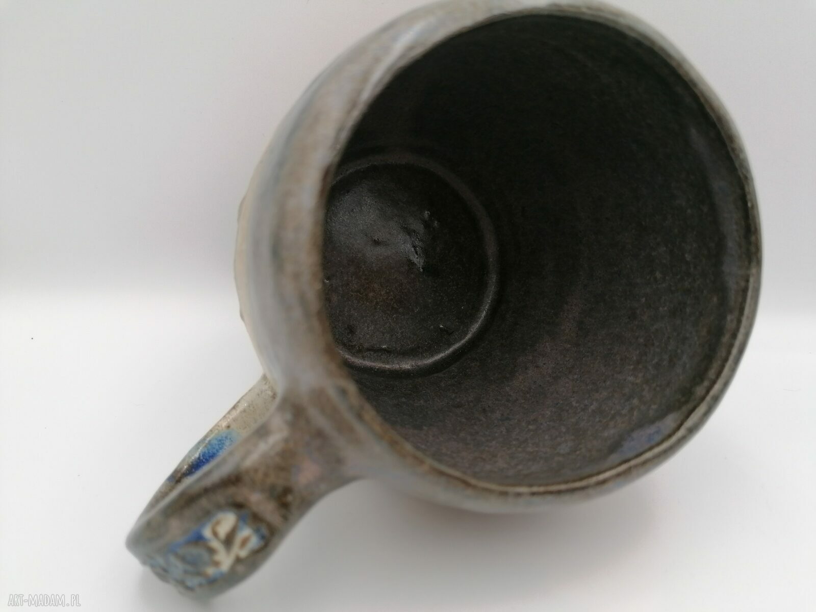 Kubek ceramiczny Etno 1 - ręcznie robiony z gliny szamotowej