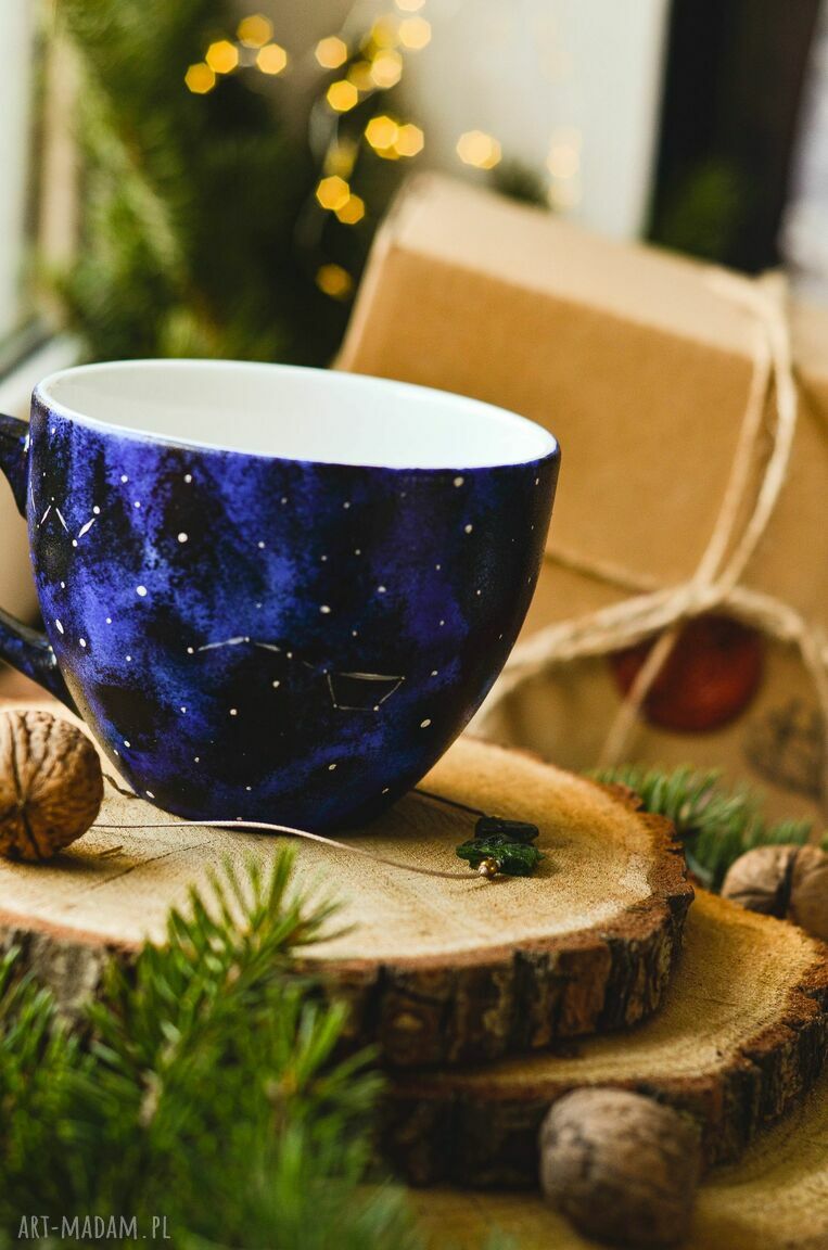 Kubek ręcznie malowany Fox Love - 500 ml (porcelana) dla miłośnika herbaty