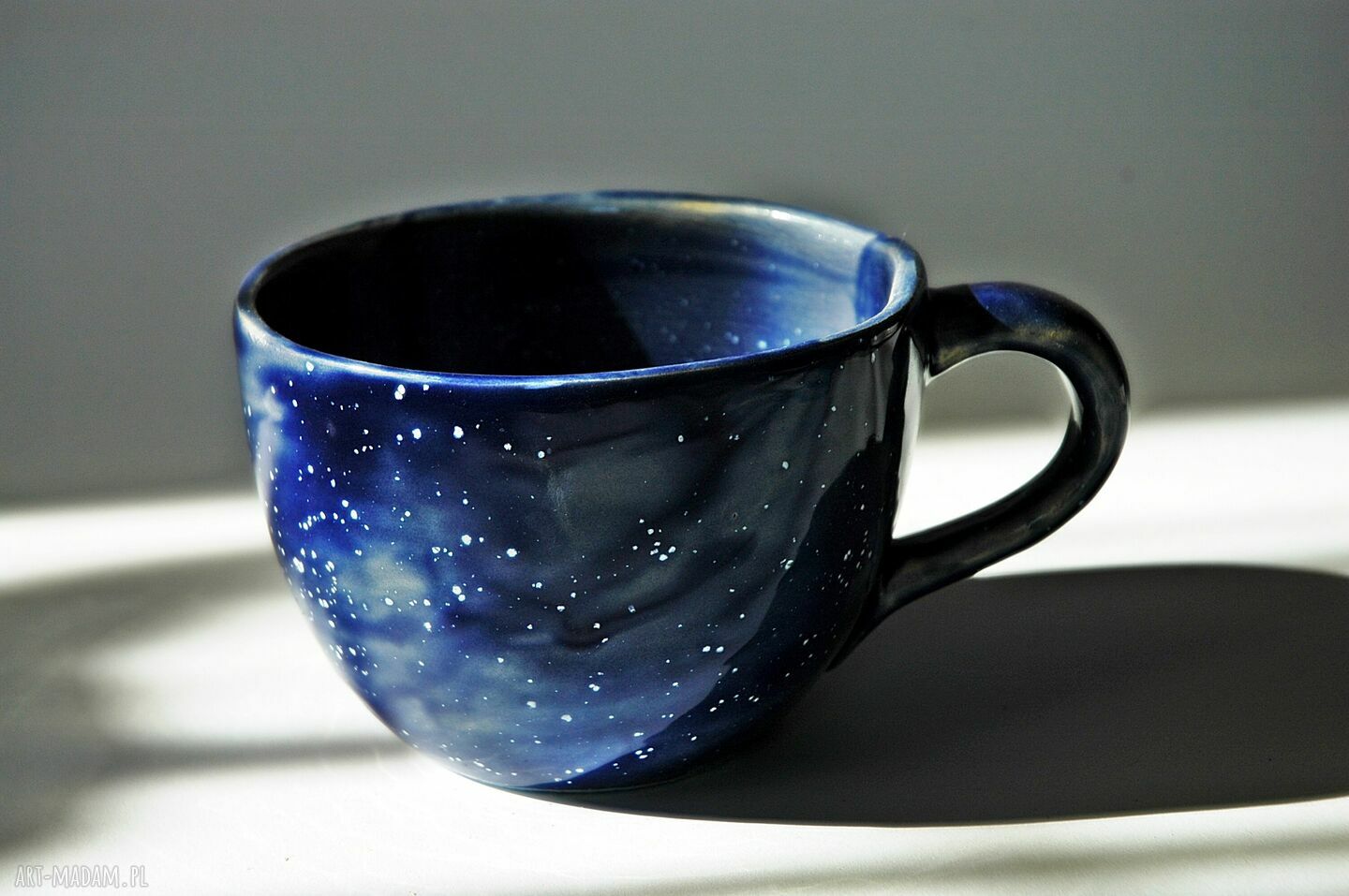 Kubek galaktyczny granatowy jumbo galaktyka galaxy gwiezdny wzór