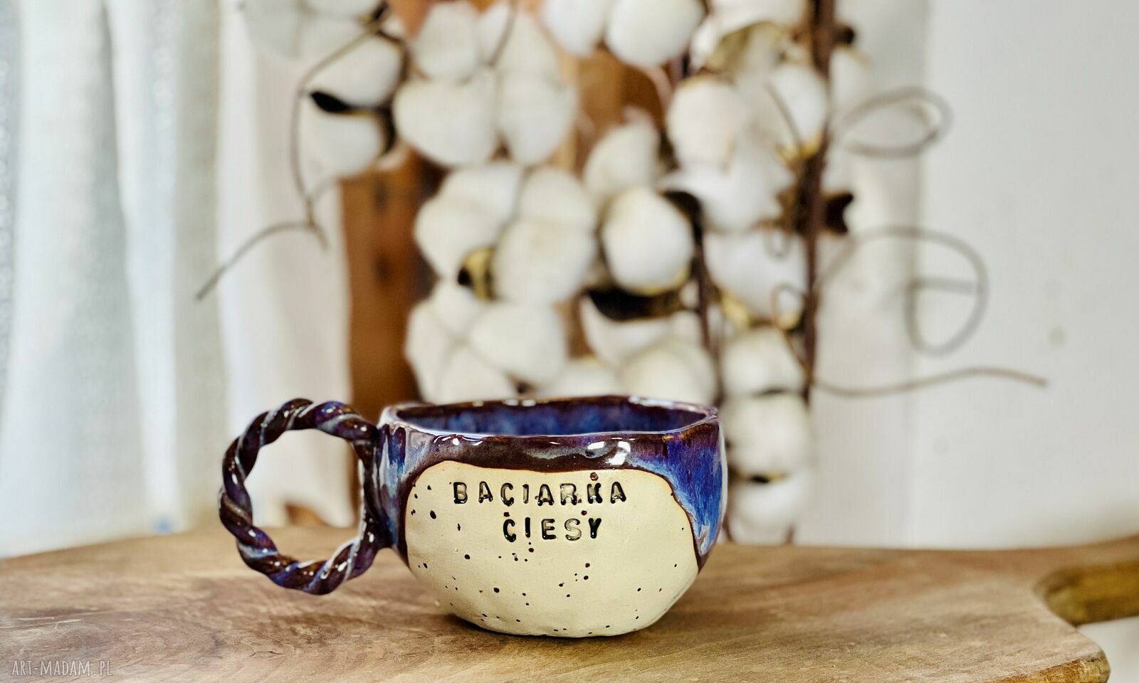 Kubek handmade „Baciarka ciesy” - góralskie klimaty z Podhala