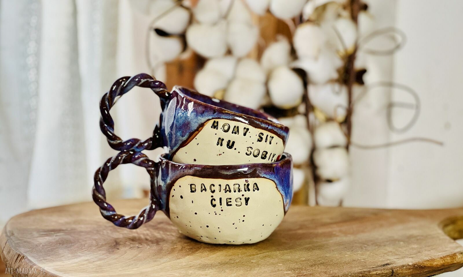 Kubek handmade „Baciarka ciesy” - góralskie klimaty z Podhala