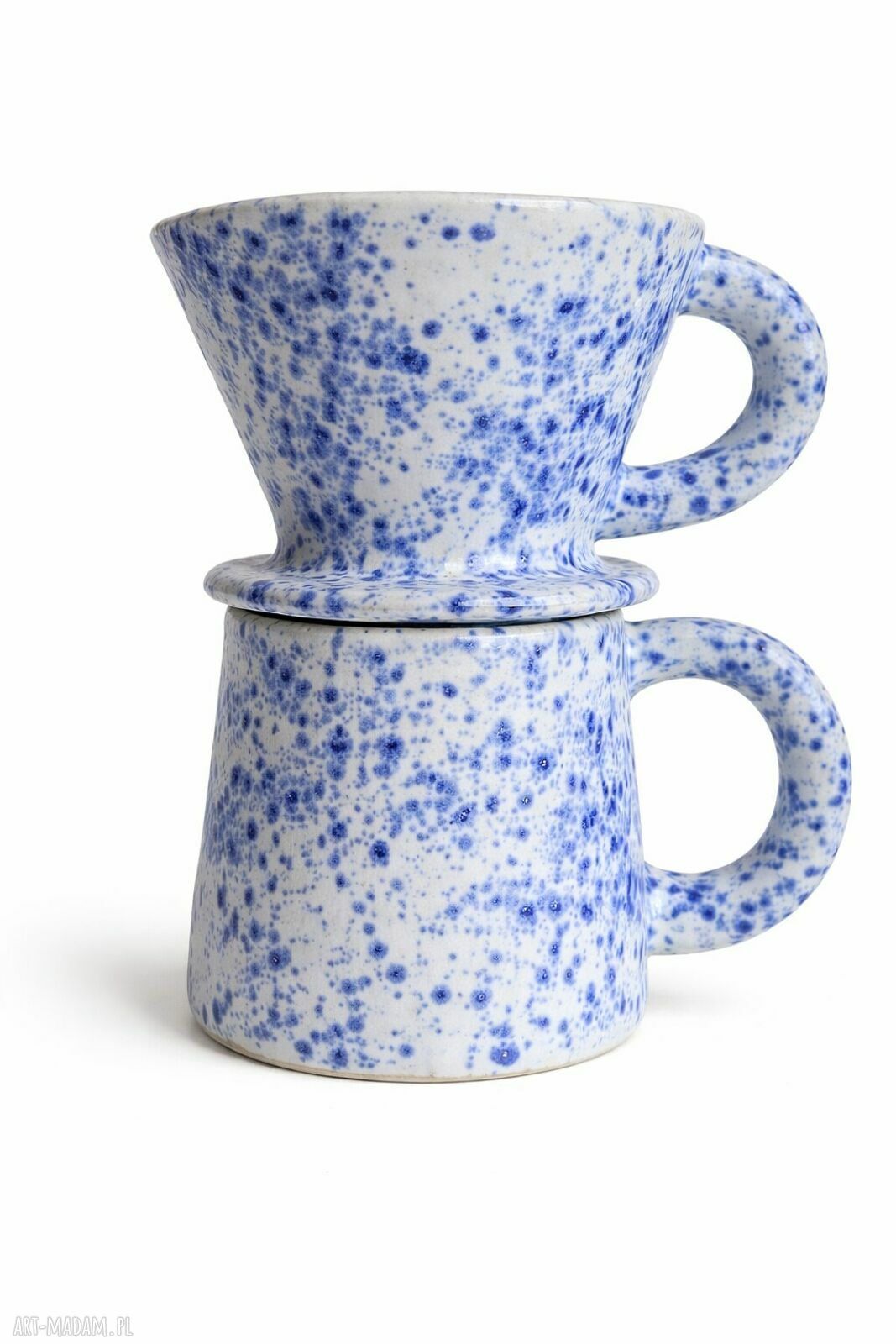 Kubek i dripper ceramiczny do kawy przelewowej