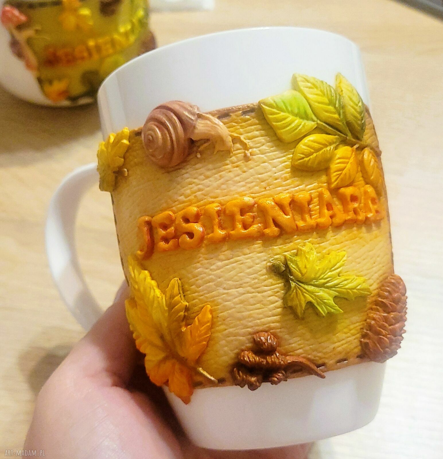Kubek „Jesieniara” - ręcznie dekorowany