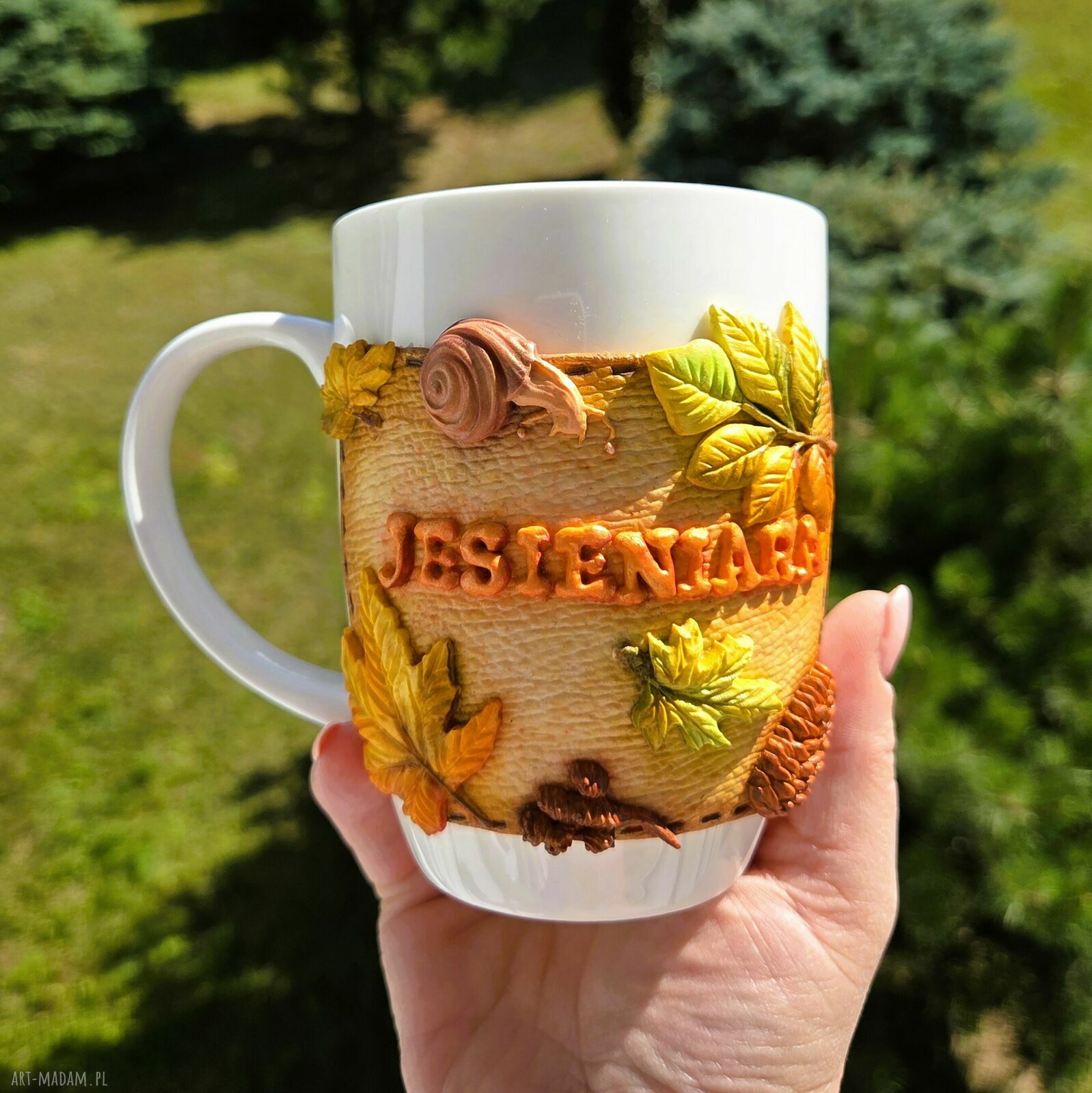 Kubek „Jesieniara” - ręcznie dekorowany