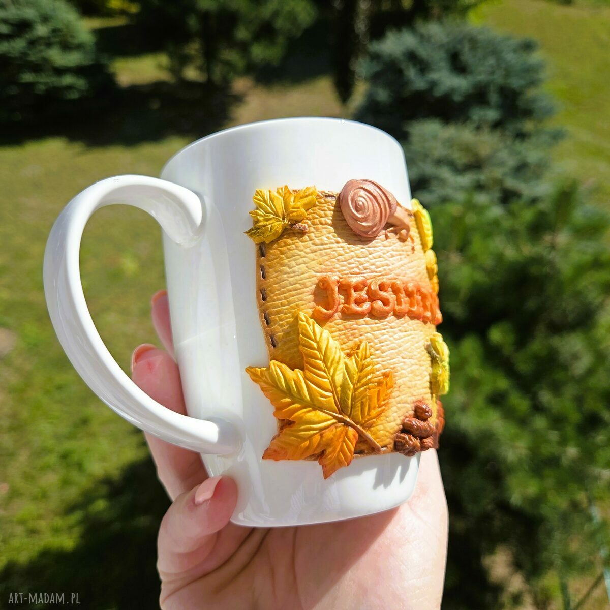 Kubek „Jesieniara” - ręcznie dekorowany