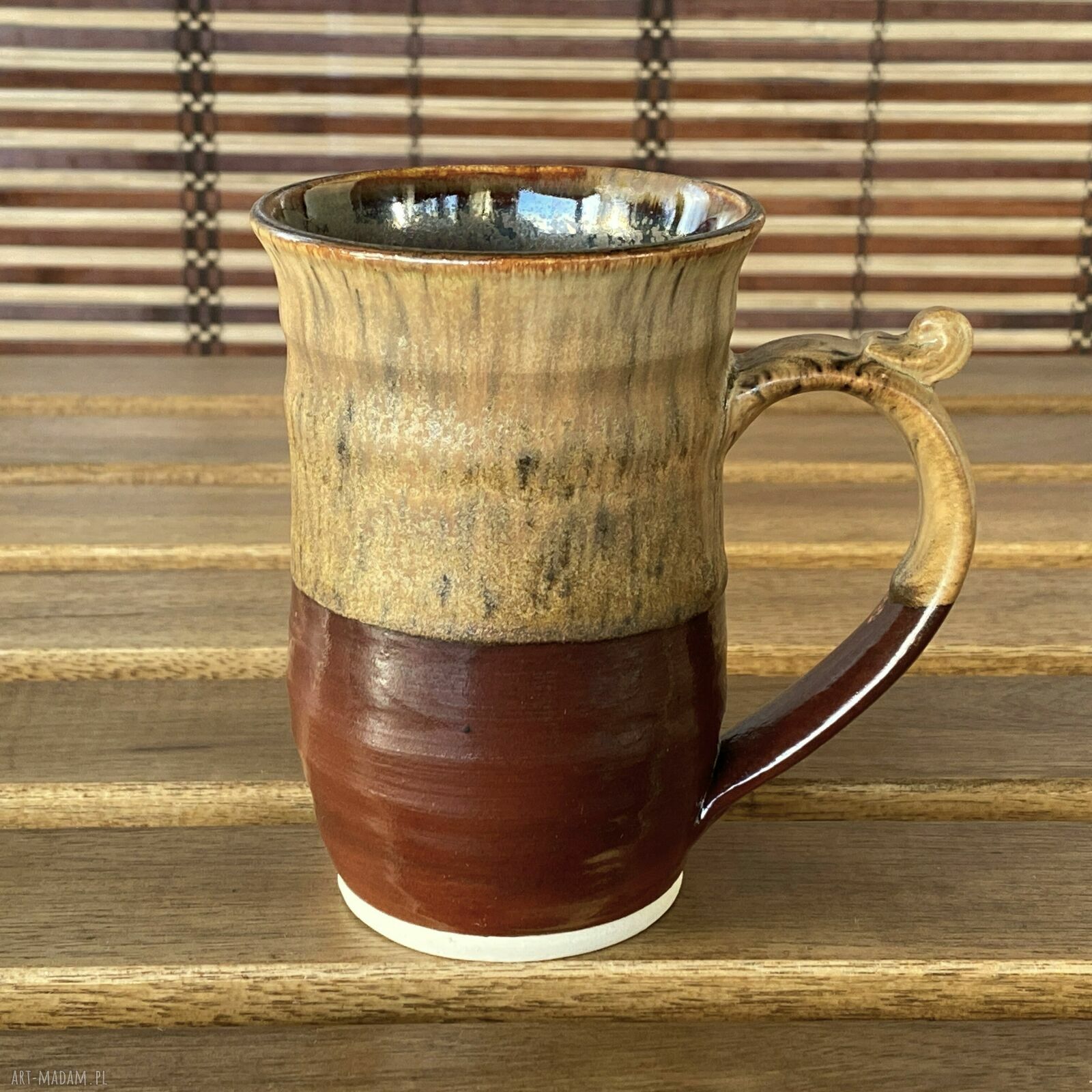 Kubek Kasztan 260 ml - ceramika ręcznie robiona do herbaty