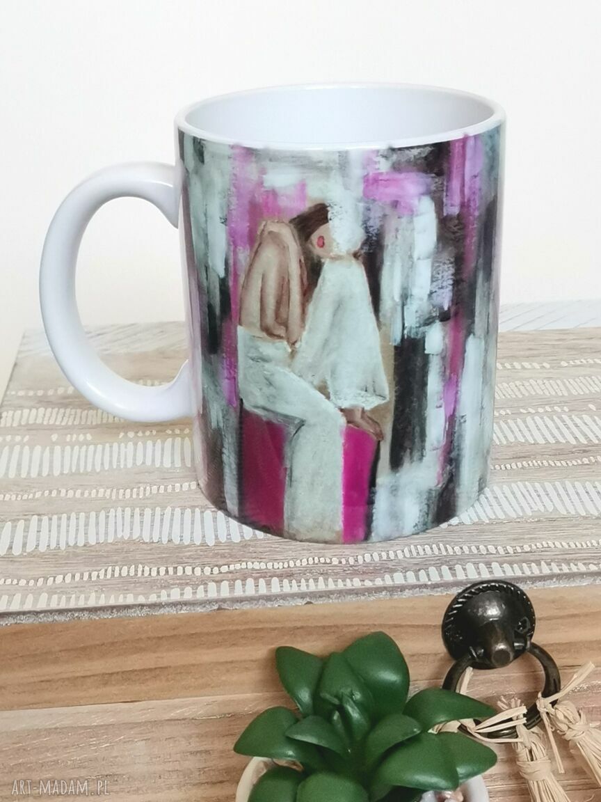 Kubek porcelanowy "Kolor Kobiety" - Różowy (330 ml)