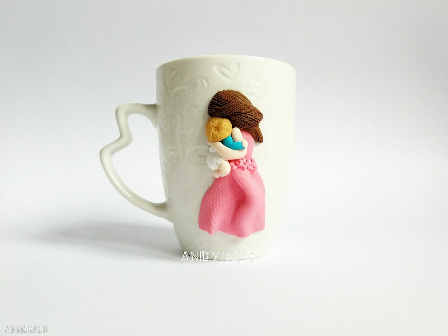 Kubek Matka z Dzieckiem 350 ml - ceramika handmade