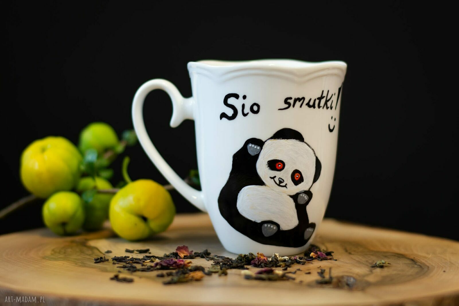 Kubek Panda na Dobry Dzień - personalizowany, malowany ręcznie