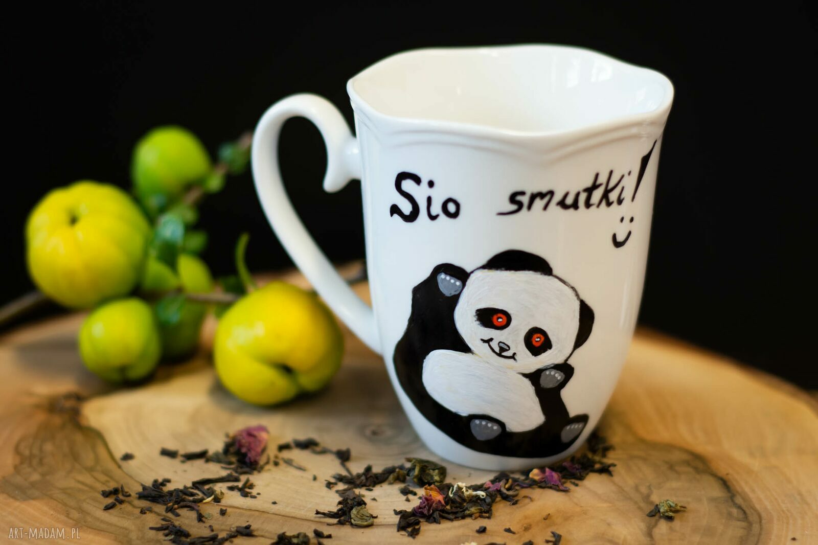 Kubek Panda na Dobry Dzień - personalizowany, malowany ręcznie