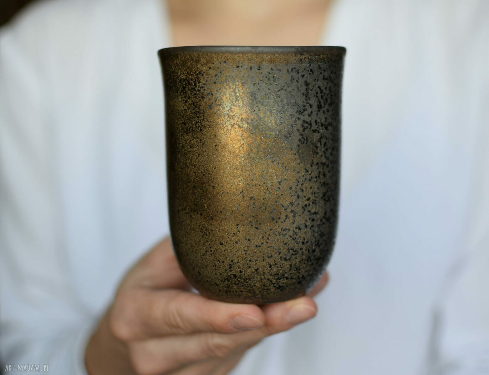 Kubek Rustykalny Ceramiczny z Sercem Wewnątrz 300ml