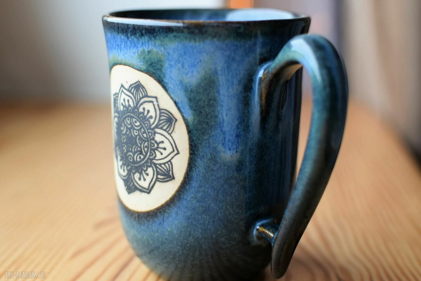 Kubek z Mandalą Ceramiczny Morski 325 ml