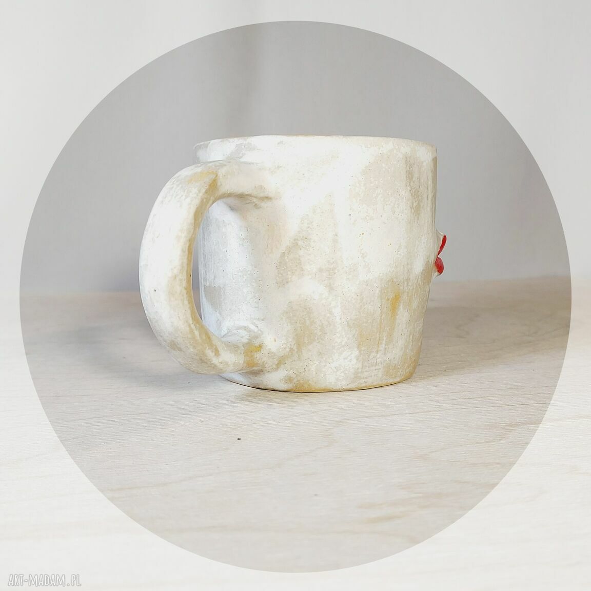 Kubek z ustami Marta - ceramiczna rzeźba użytkowa 300 ml