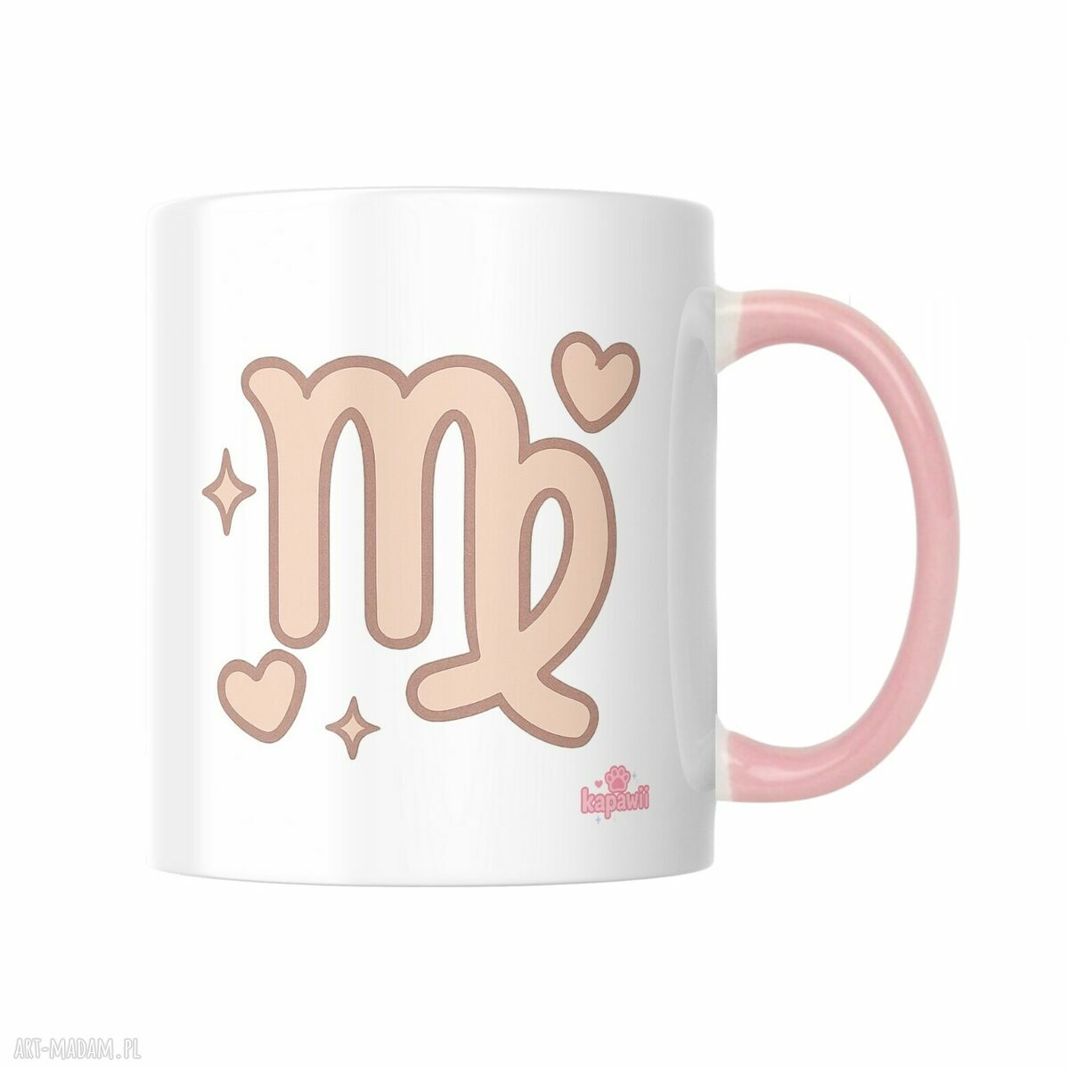 Kubek zodiakalny Panna - kotek Virgo w pastelach