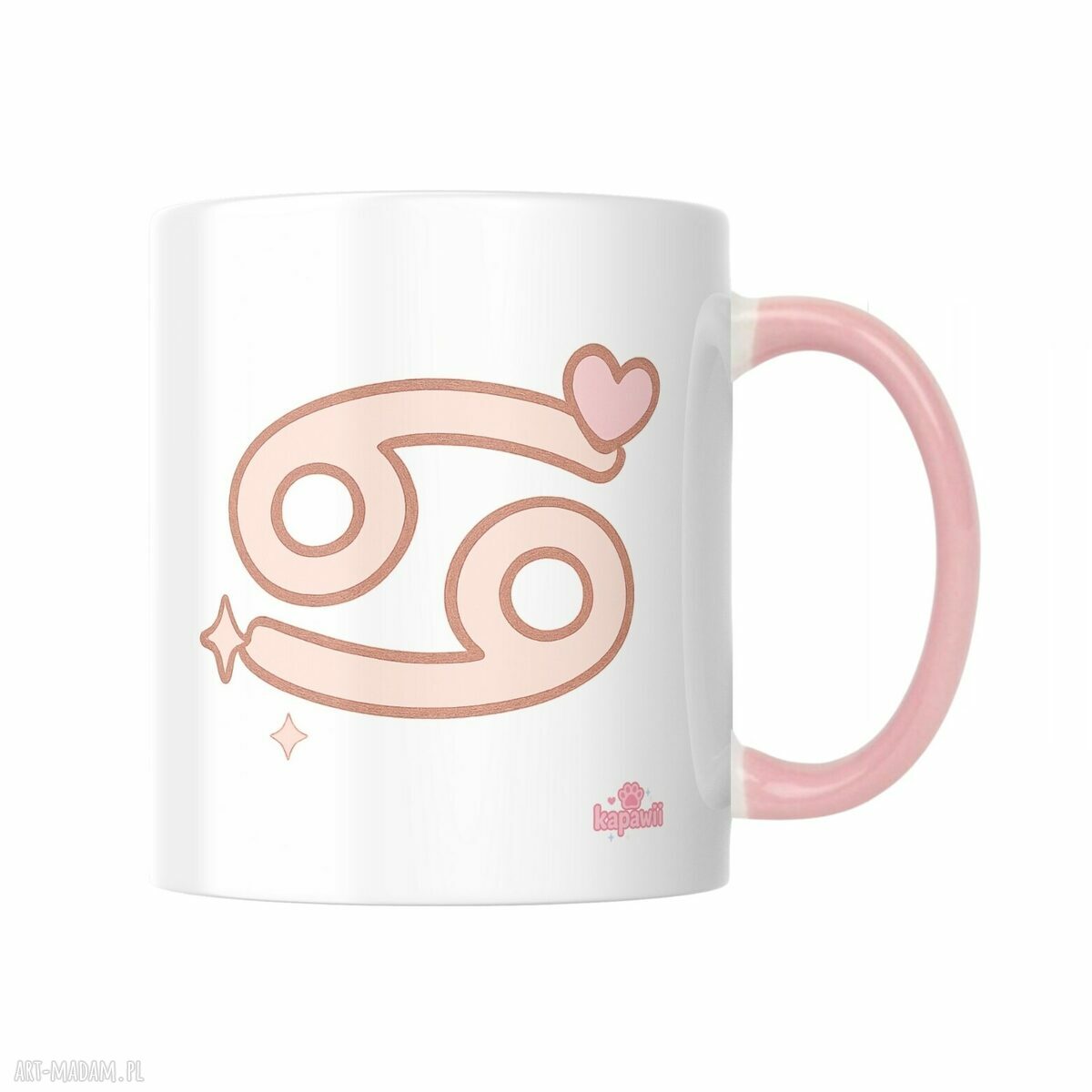 Kubek zodiakalny Rak - Kotek Cancer w porcelanie (330 ml)