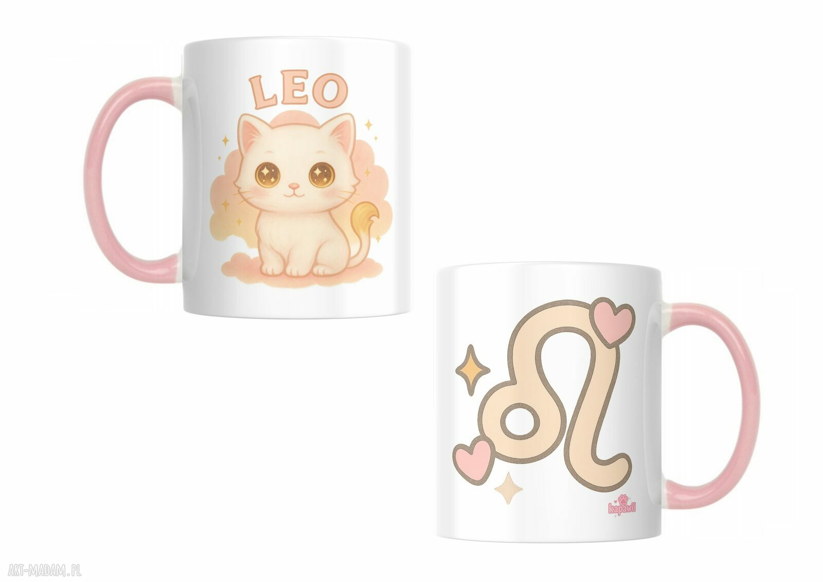 Kubek zodiakalny Lew - Kotek Leo, król sceny i boss poranka