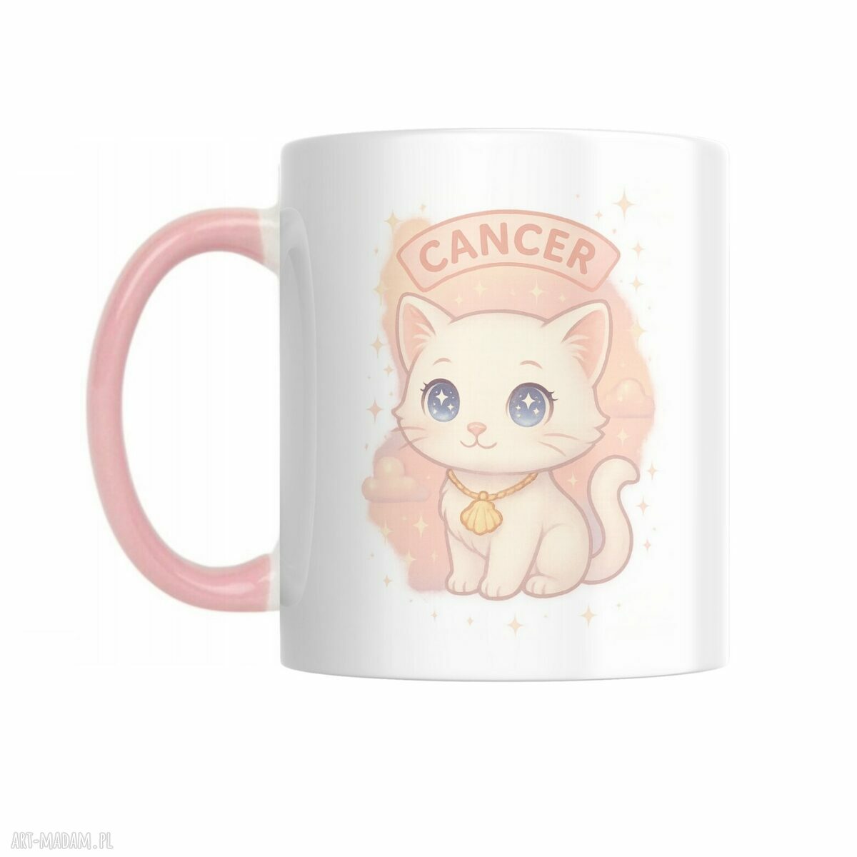 Kubek zodiakalny Rak - Kotek Cancer w porcelanie 330 ml