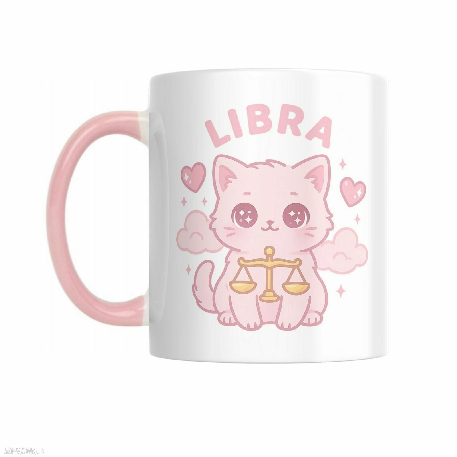 Kubek Zodiakalny Waga - Kotek Libra i równowaga uroda