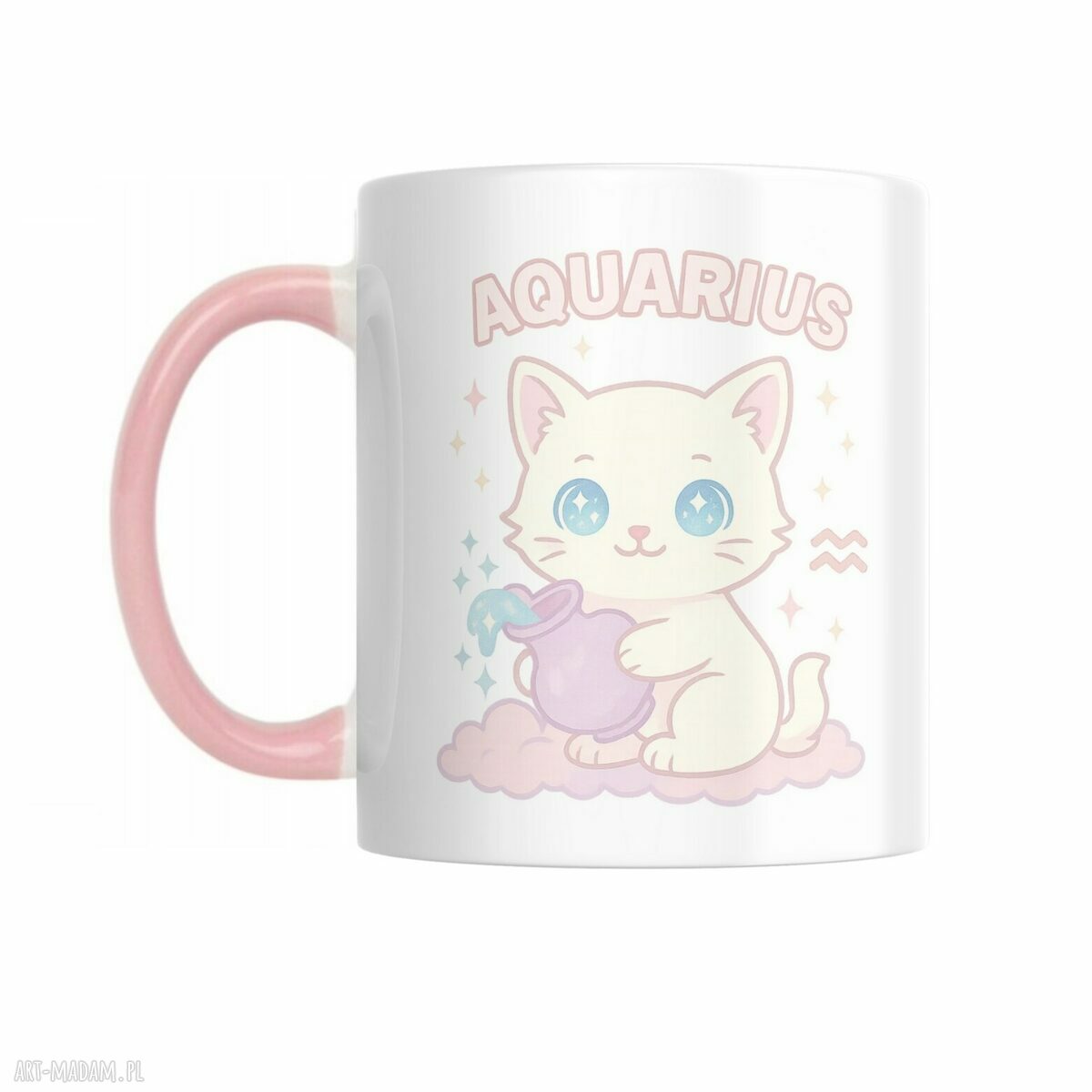 Kubek zodiakalny Wodnik - kotek Aquarius: trochę kosmosu, dużo pomysłów, zawsze kawa