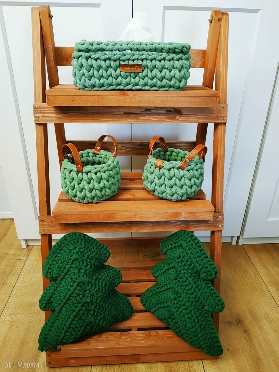 Kubełek Babemi Love - boho osłonka na doniczkę z grubego sznurka