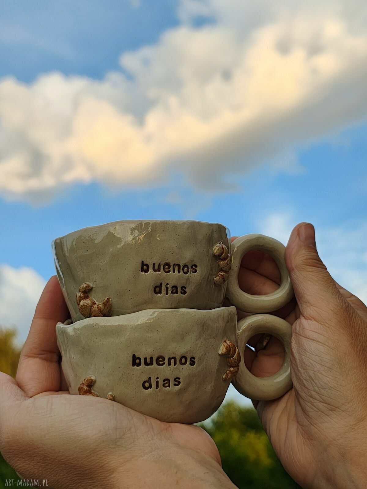 Ręcznie robione kubki do espresso 100 ml Buenos dias