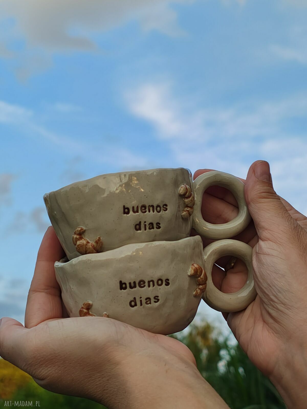 Ręcznie robione kubki do espresso 100 ml Buenos dias