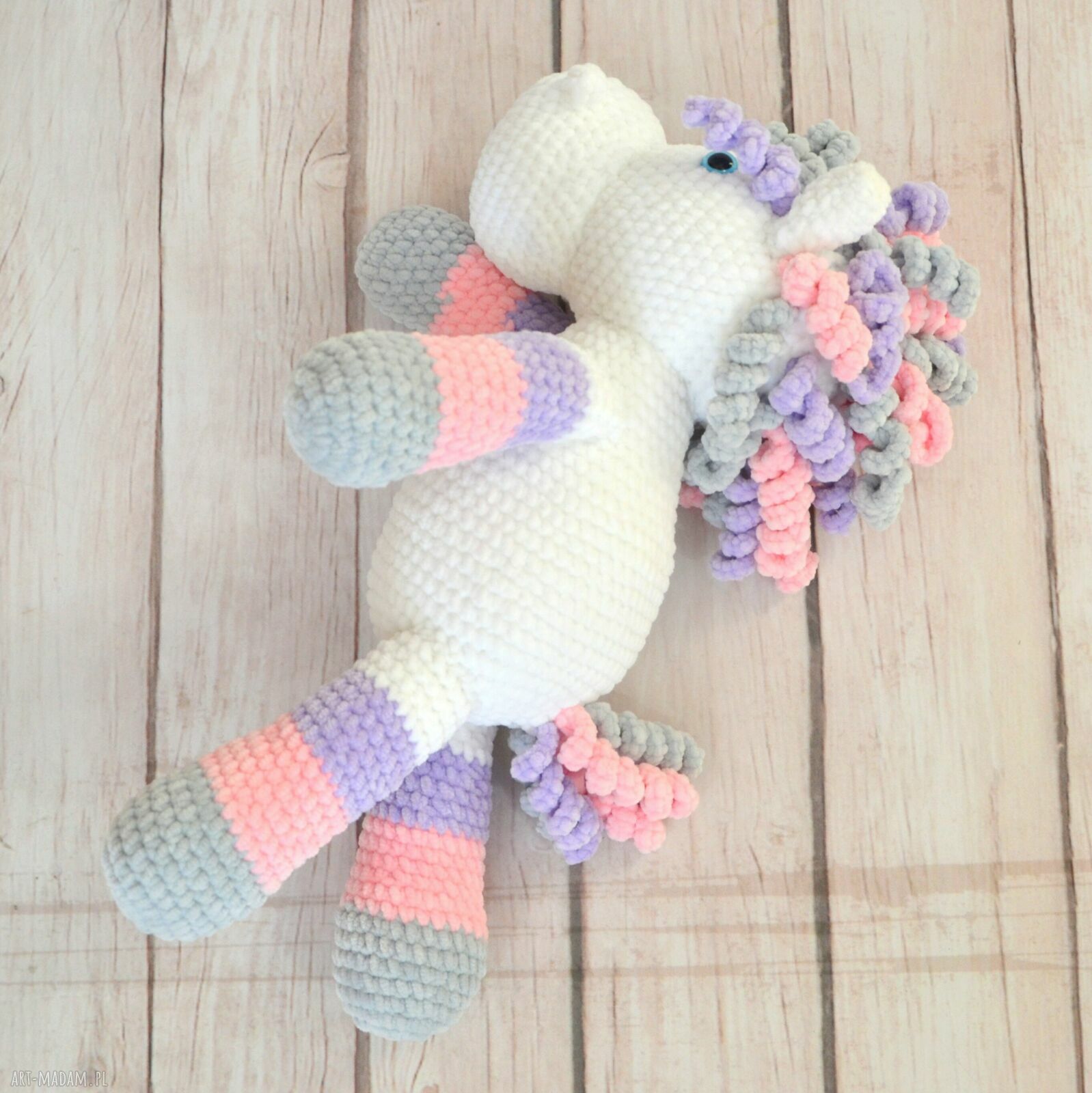 Kucyk przytulanka duuuuży 40 cm - szydełkowy handmade dla dziecka