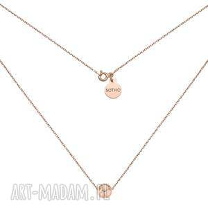 naszyjnik z różowego złota z kulką