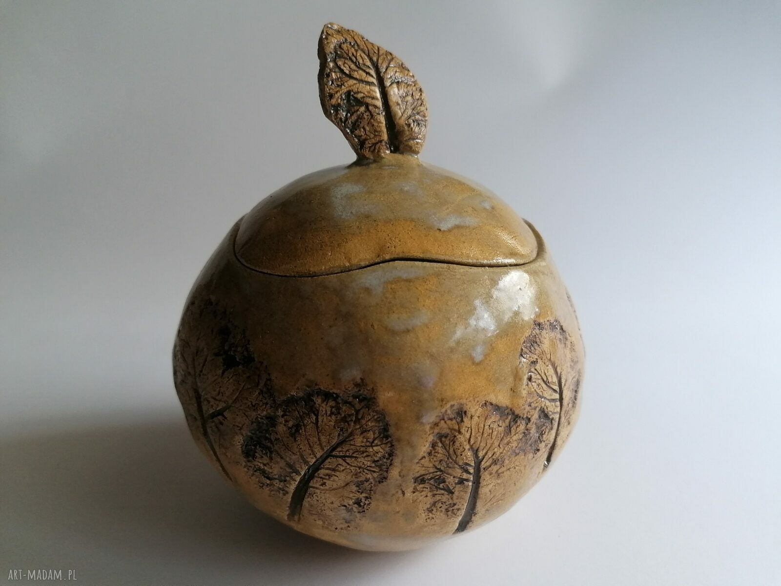 Kula z drzewami - ceramiczna cukiernica i pojemnik na słodycze