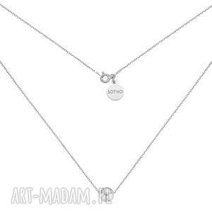 srebrny naszyjnik z kulką - kuleczką kulą, kulka