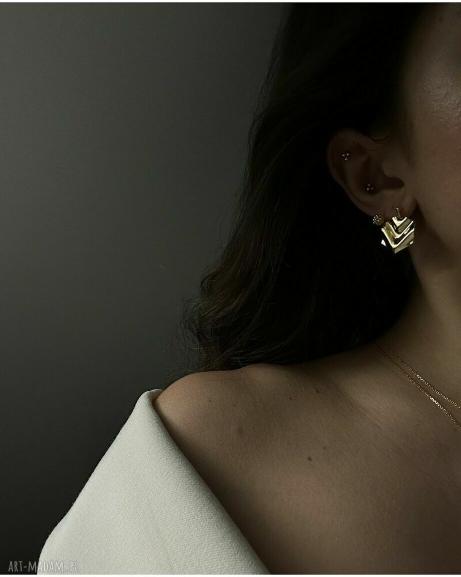 kolczyki: Złote kolczyki kuleczki Hand Made