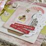 zielone scrapbooking notesy kulinarny przepiśnik pastelowy, kwadratowy